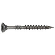 SABERDRIVE Deck Screw, #9 x 2 in, 18-8 Stainless Steel, Flat Head, Torx Drive, 123 PK 09607